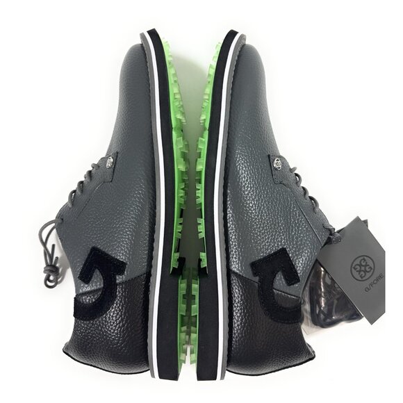 G/FORE Mens Gallivanter Pebble Leather Two Tone Charcoal Golf Shoes Sz 9.5 NWOB - Picture 7 of 14